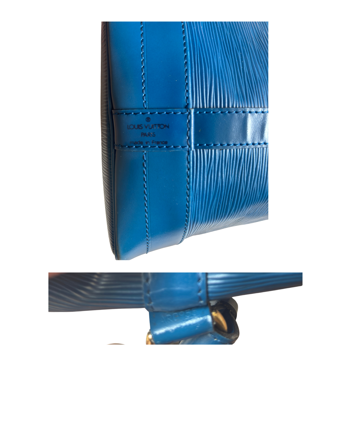Louis Vuitton Toledo Blue Epi Leather Noé Bucket Bag (1995)