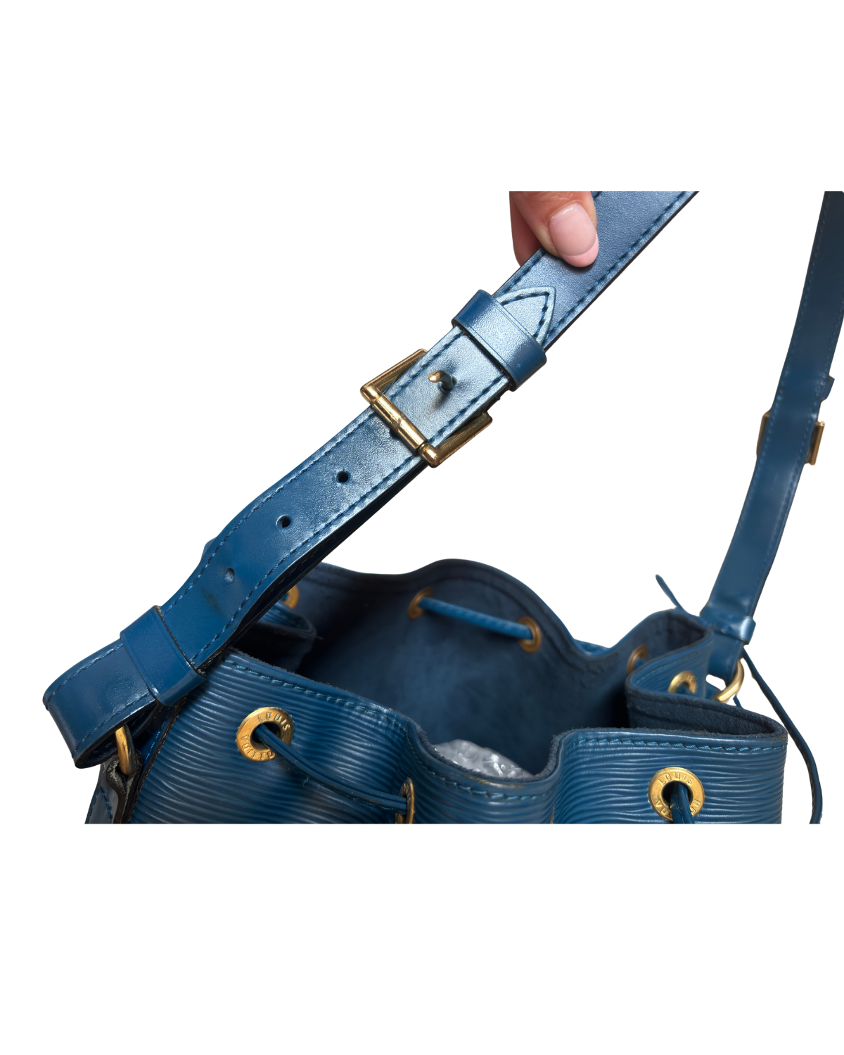 Louis Vuitton Toledo Blue Epi Leather Noé Bucket Bag (1995)