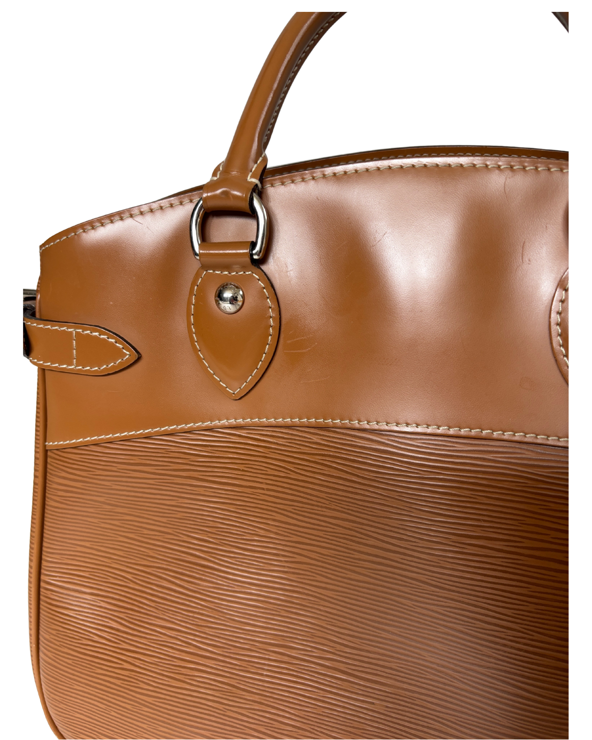 Louis Vuitton Cognac Epi Leather Passy PM Handbag