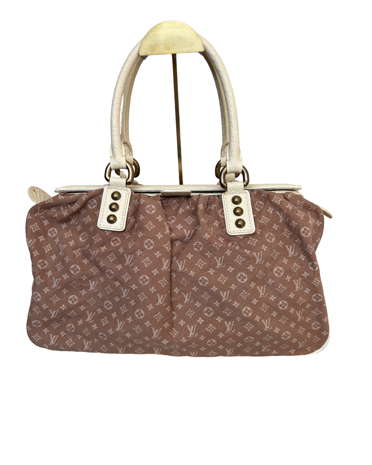 Louis Vuitton Camel Monogram Mini Lin Trapeze GM Bag