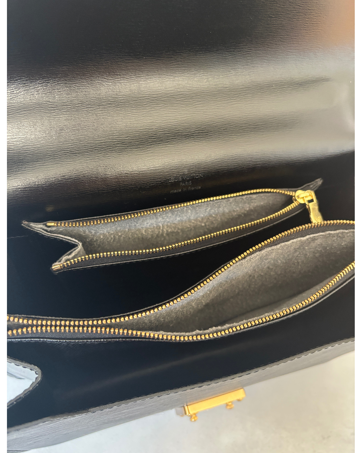 Louis Vuitton Concorde Black Epi Handbag (1996)
