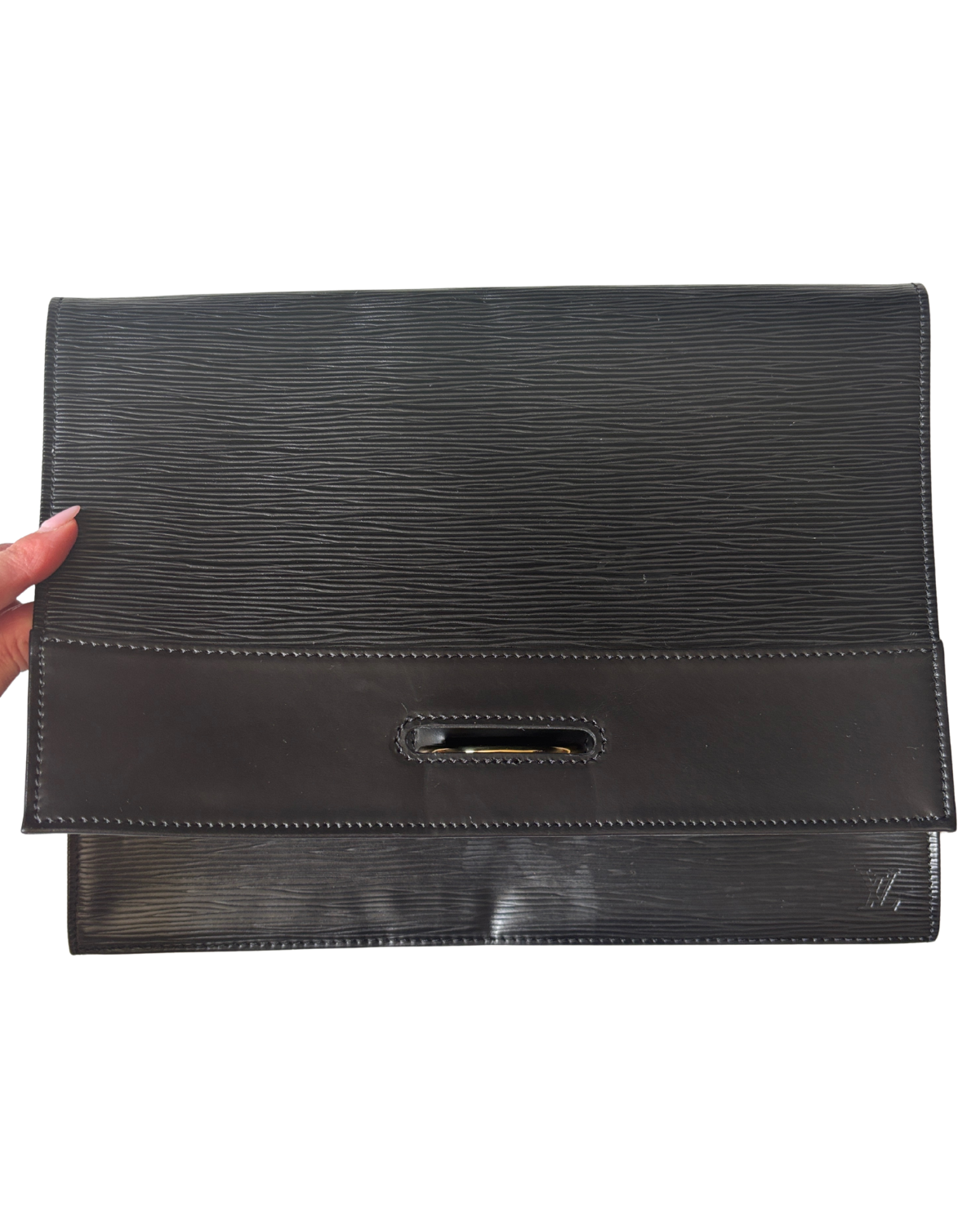 Louis Vuitton Black Epi Lena Clutch - FULL SET (1996)