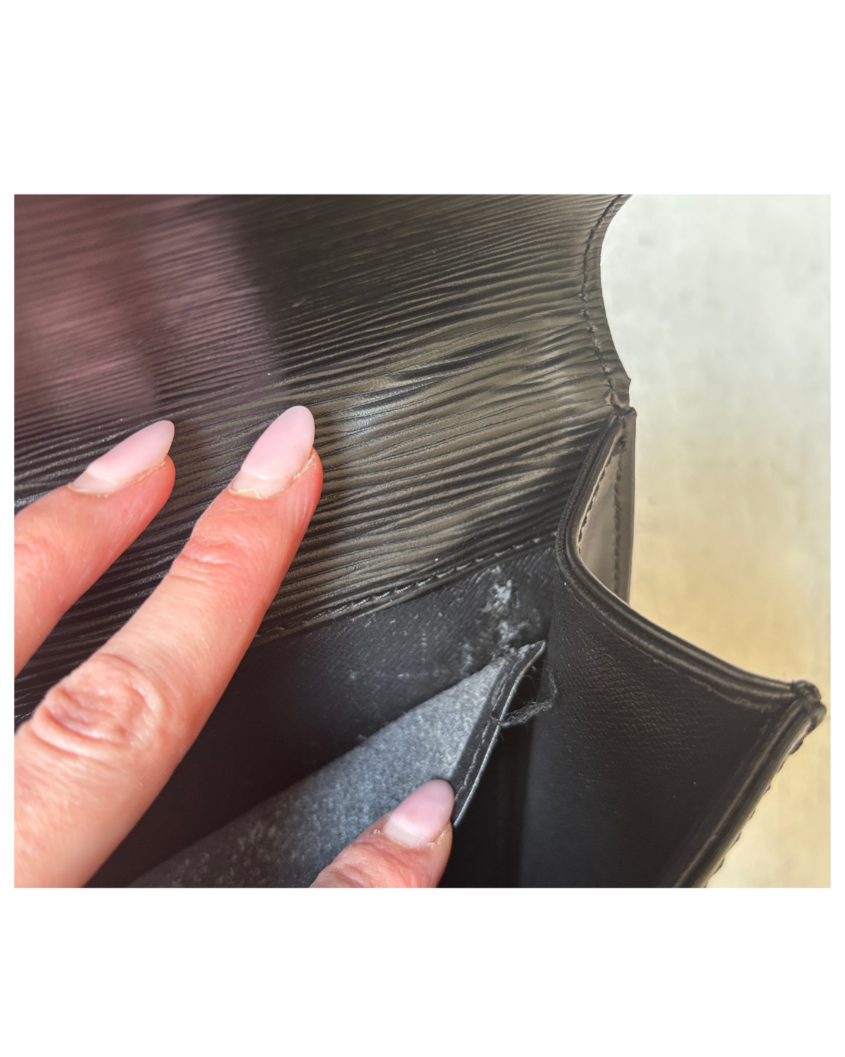 Louis Vuitton Black Epi Lena Clutch - FULL SET (1996)