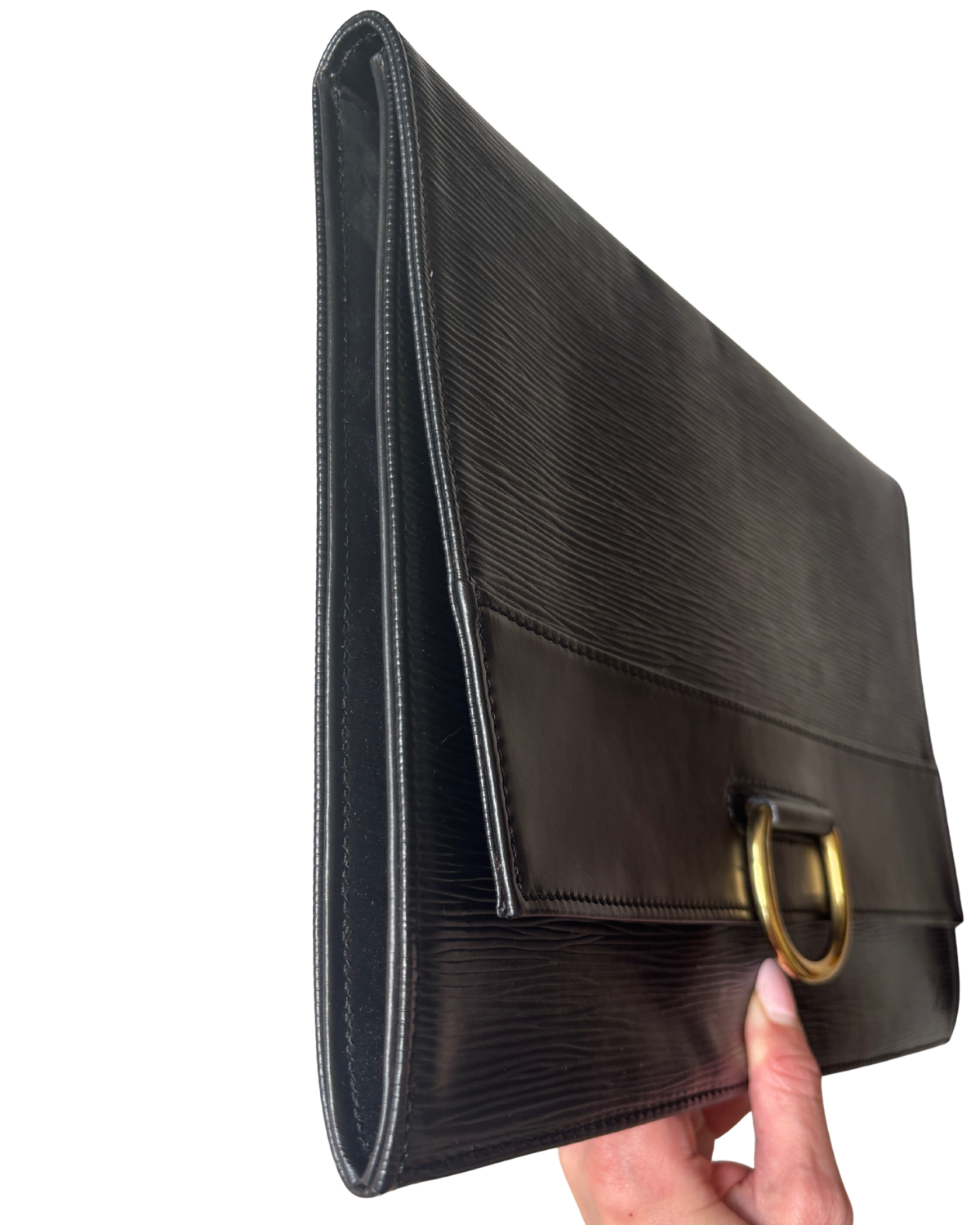 Louis Vuitton Black Epi Lena Clutch - FULL SET (1996)