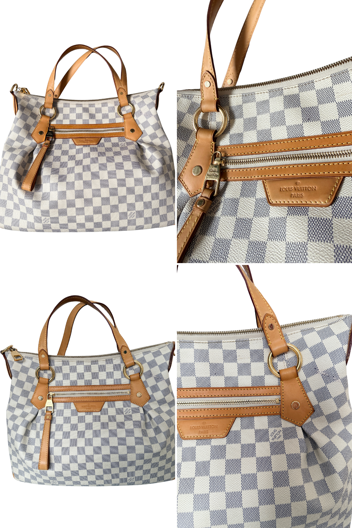 Louis Vuitton Damier Azur Evora MM Shoulder Bag (2017)