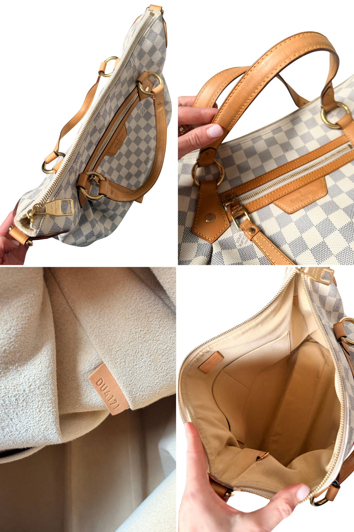 Louis Vuitton Damier Azur Evora MM Shoulder Bag (2017)