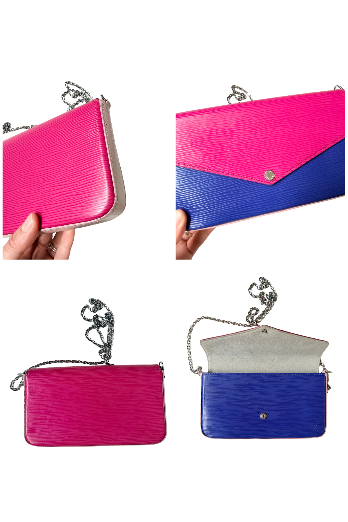 Louis Vuitton Pochette Félicie Pink/Blush/Purple Epi Tricolor (2016)