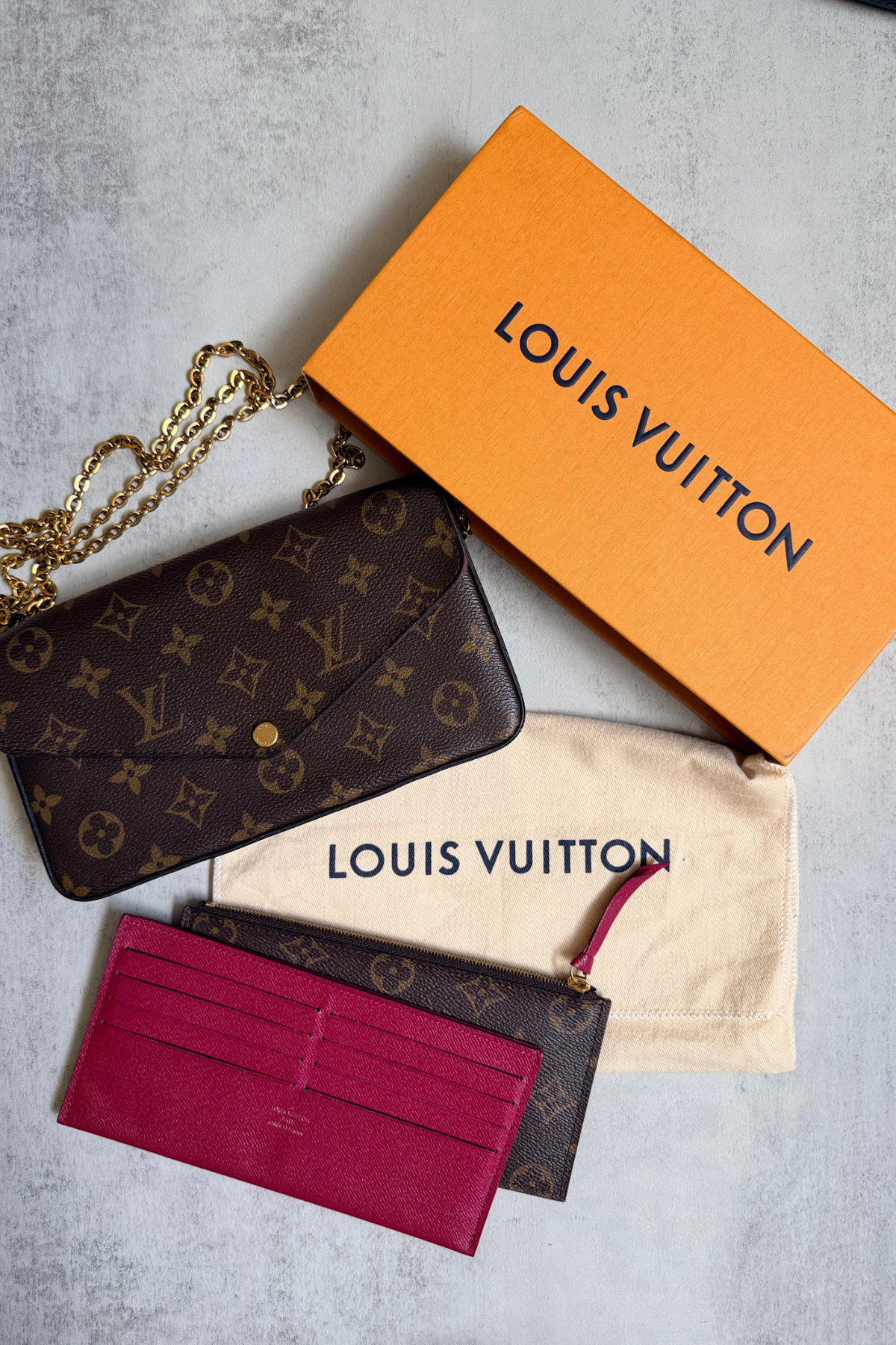 Louis Vuitton Pochette Félicie Monogram Fuchsia | Full Set | 2016