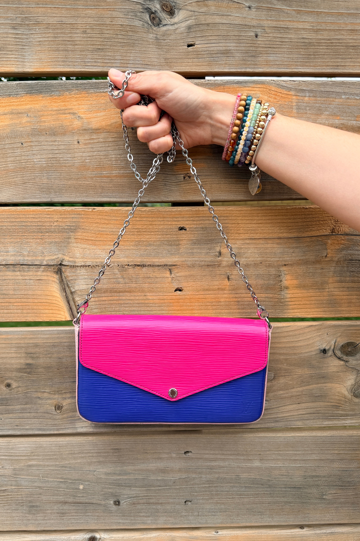 Louis Vuitton Pochette Félicie Pink/Blush/Purple Epi Tricolor (2016)