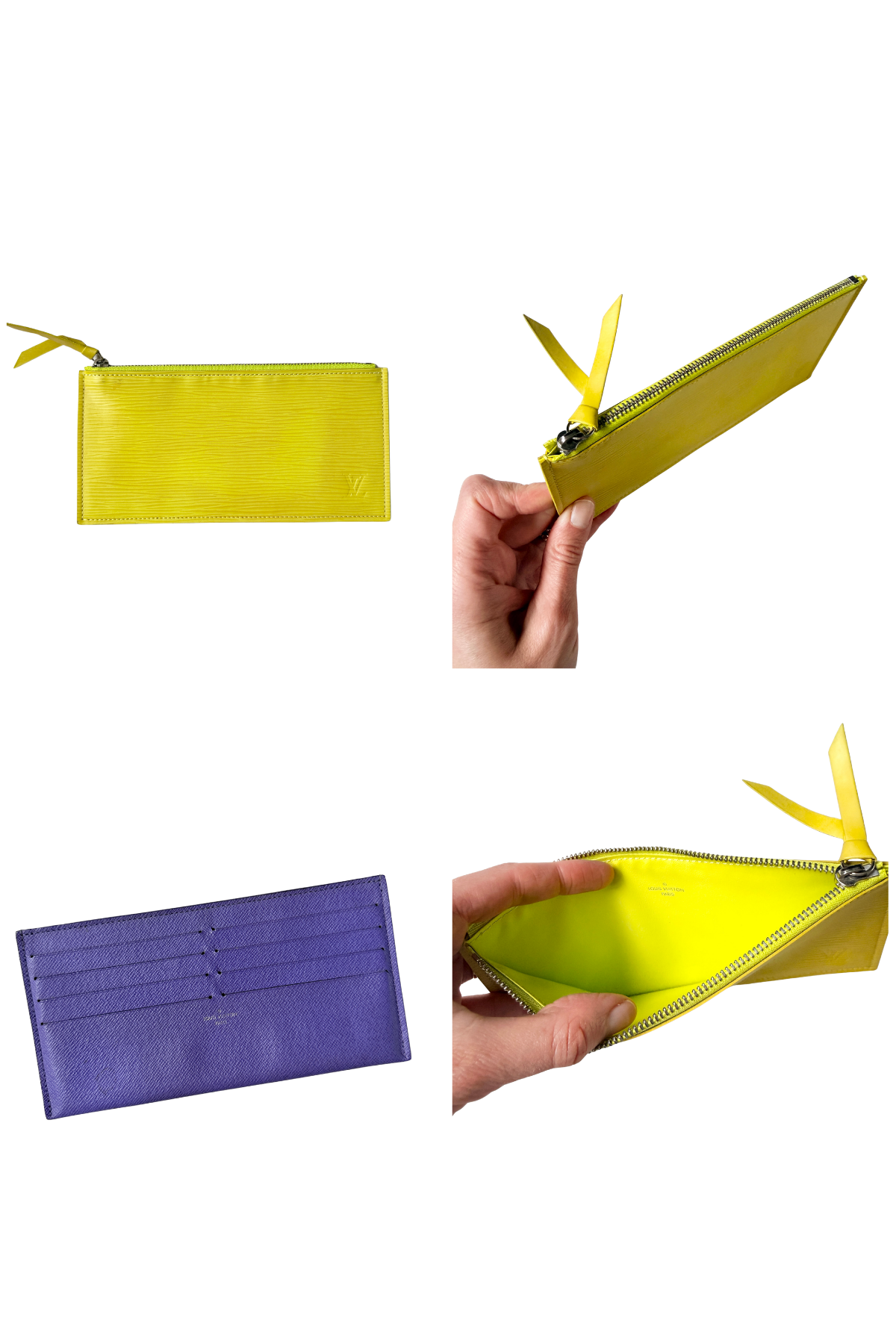 Louis Vuitton Pochette Félicie Yellow/Grey/Purple Epi Tricolor (2016) (Copy)