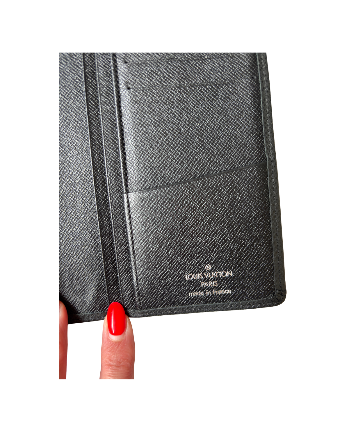 Louis Vuitton Brazza Wallet in Black Taïga Leather (2008)