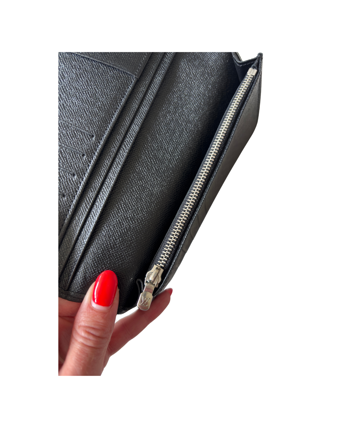 Louis Vuitton Brazza Wallet in Black Taïga Leather (2008)