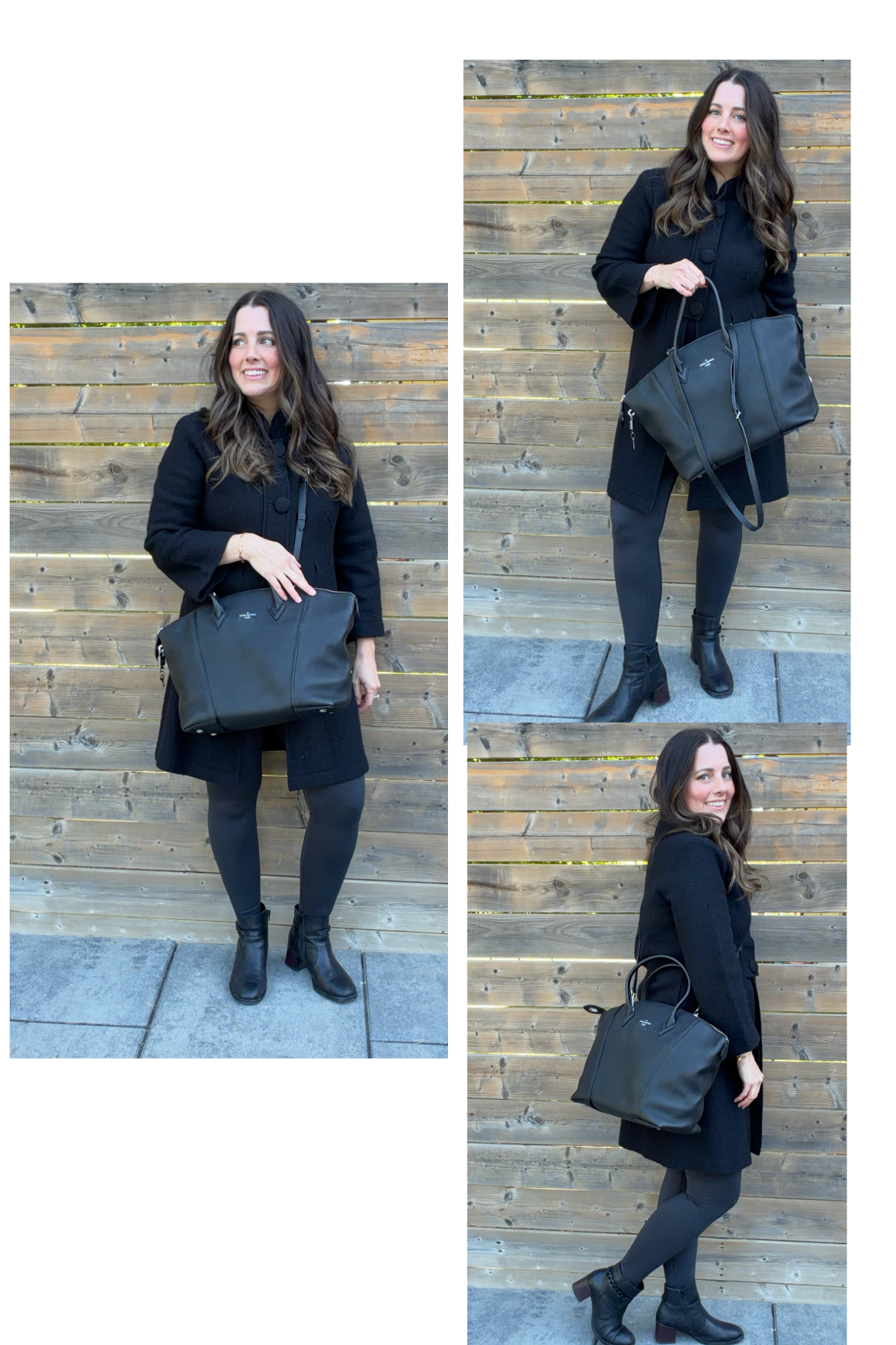 Louis Vuitton Soft Lockit MM Noir Veau Cachemire Leather Bag (2014)