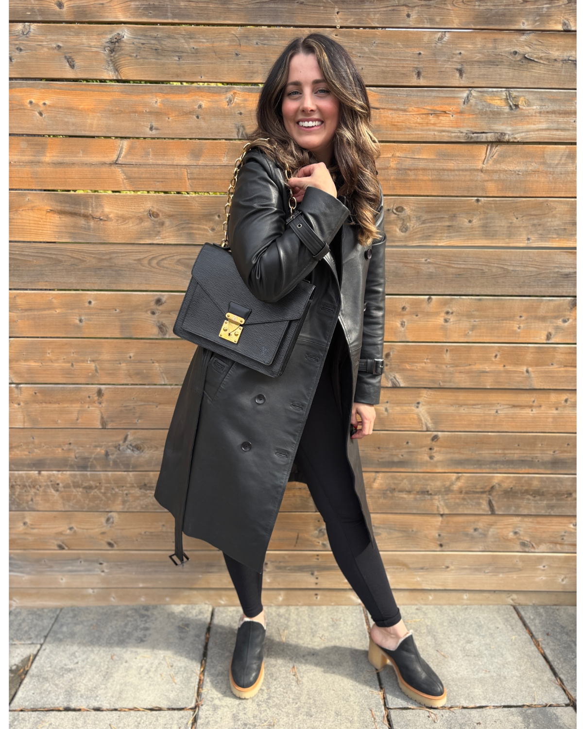 Vintage Louis Vuitton Black Epi Marceau Handbag (1994)