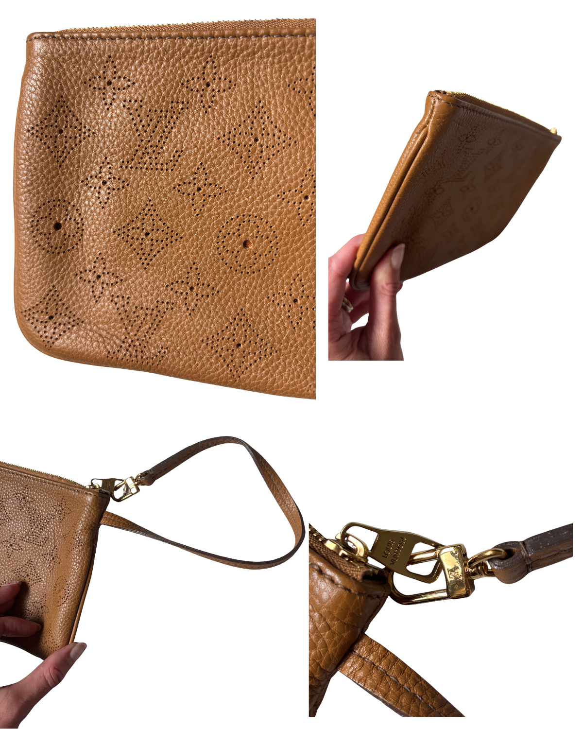 Monogram Mahina Camel Selene PM Pouch