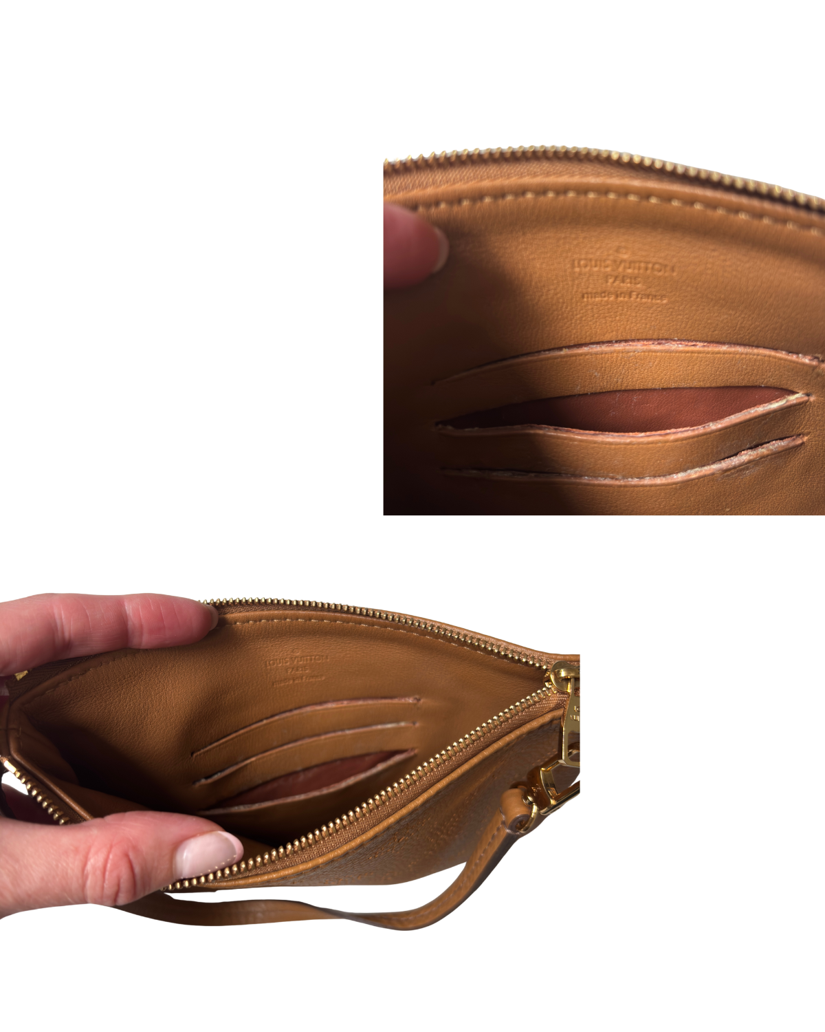 Monogram Mahina Camel Selene PM Pouch