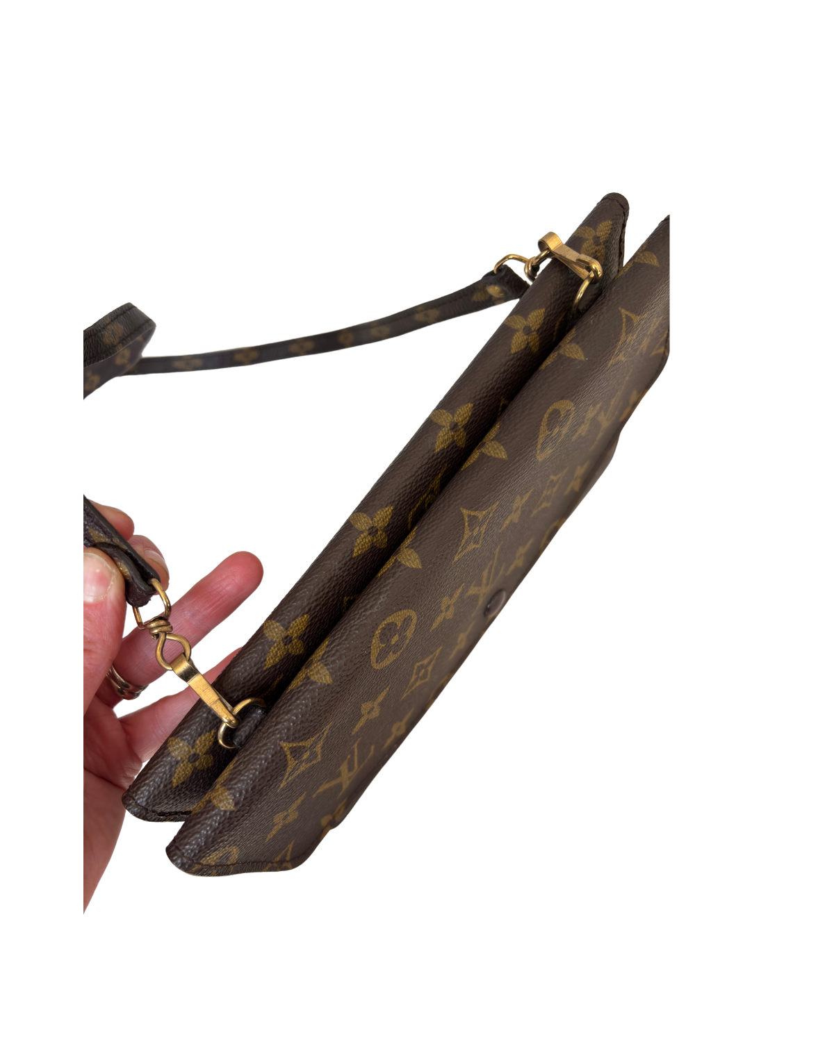 Louis Vuitton Monogram Vintage Double Sided Pochette Shoulder Bag