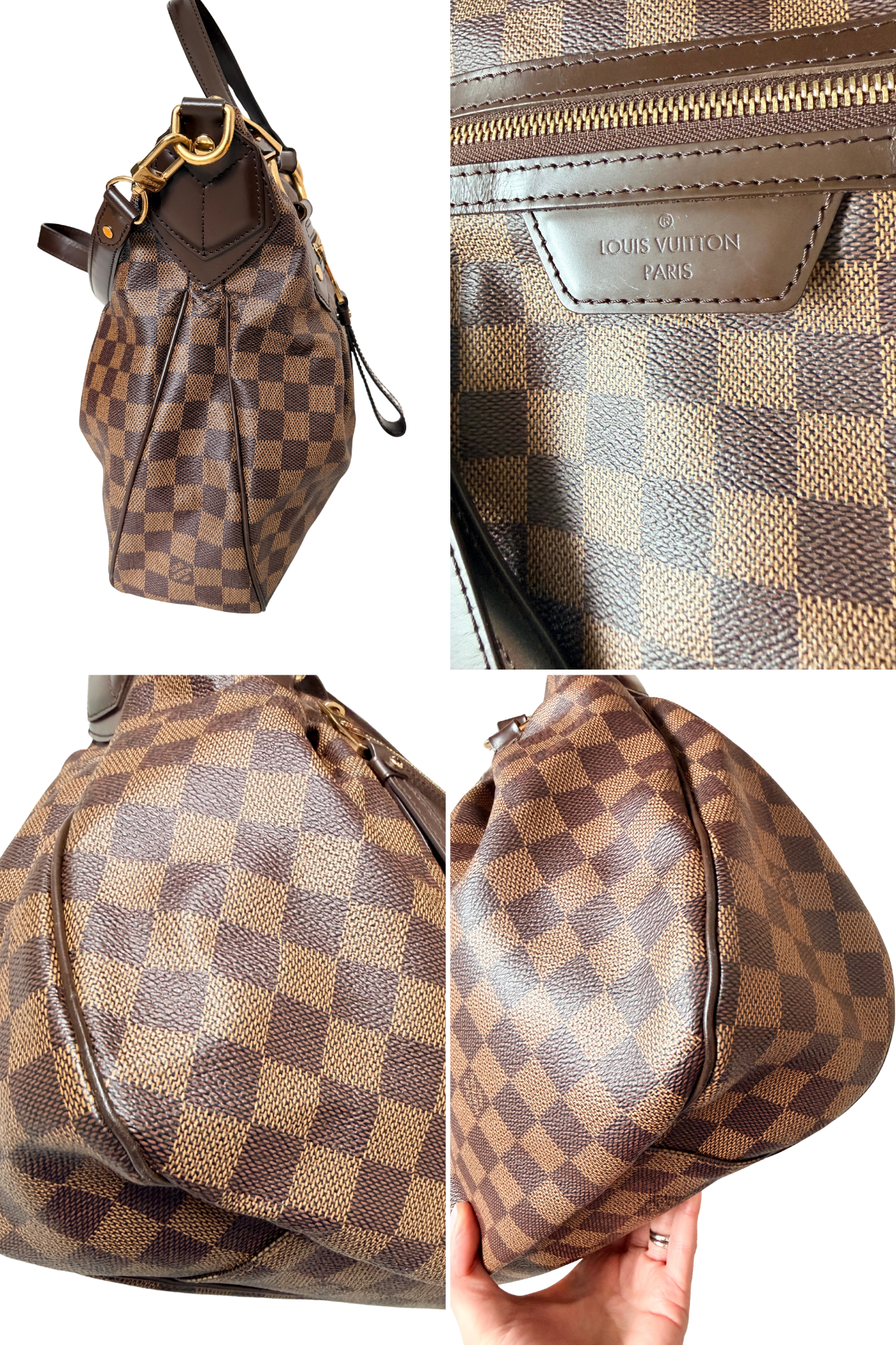 Louis Vuitton Damier Ebene Evora MM Shoulder Bag (2011)