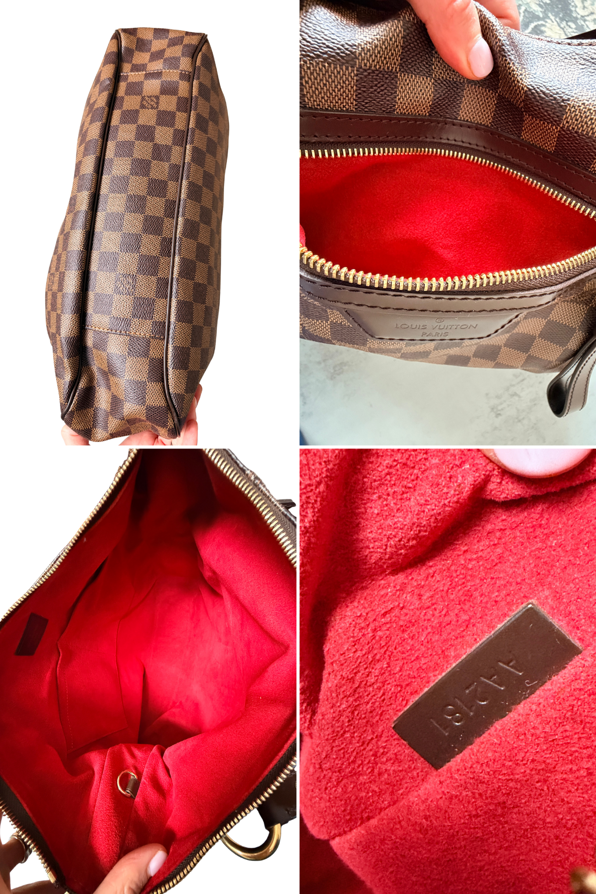 Louis Vuitton Damier Ebene Evora MM Shoulder Bag (2011)
