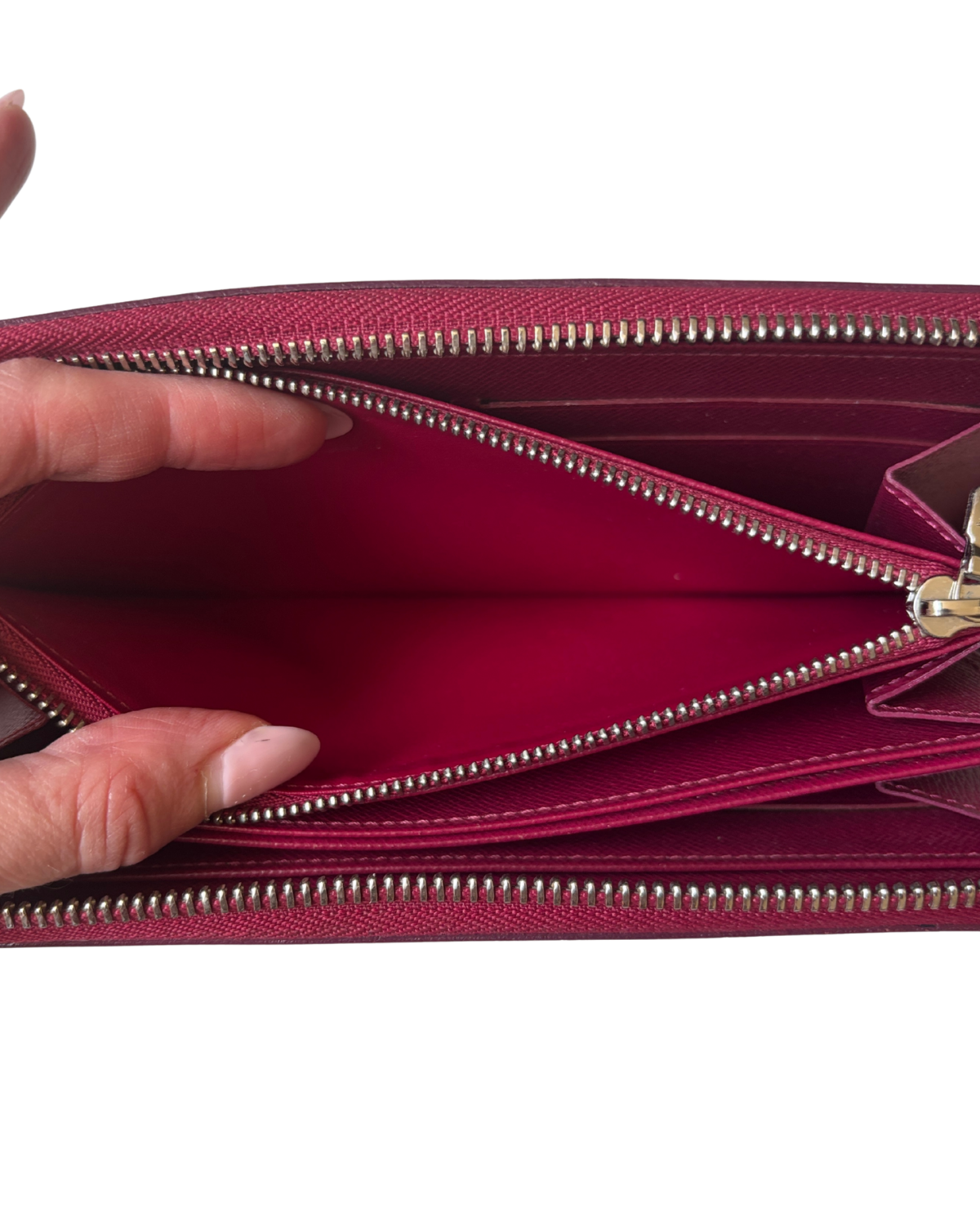 Louis Vuitton Zippy Wallet in Raspberry Epi Leather