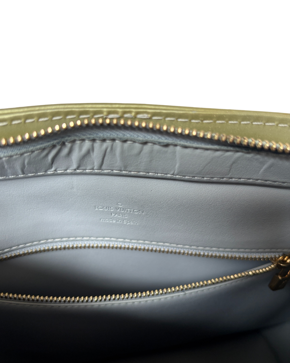 Louis Vuitton Light Green Vernis Houston Handbag