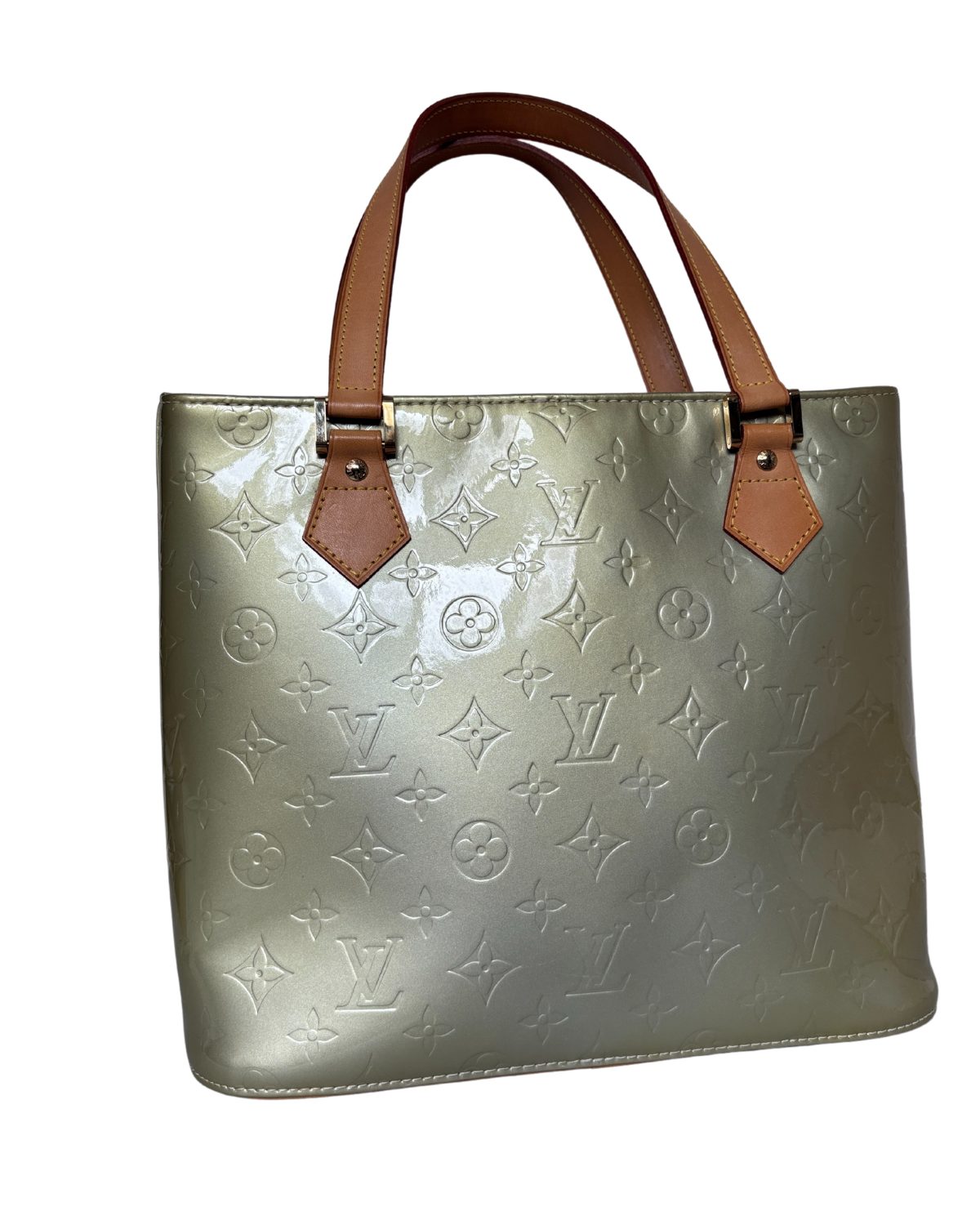 Louis Vuitton Light Green Vernis Houston Handbag