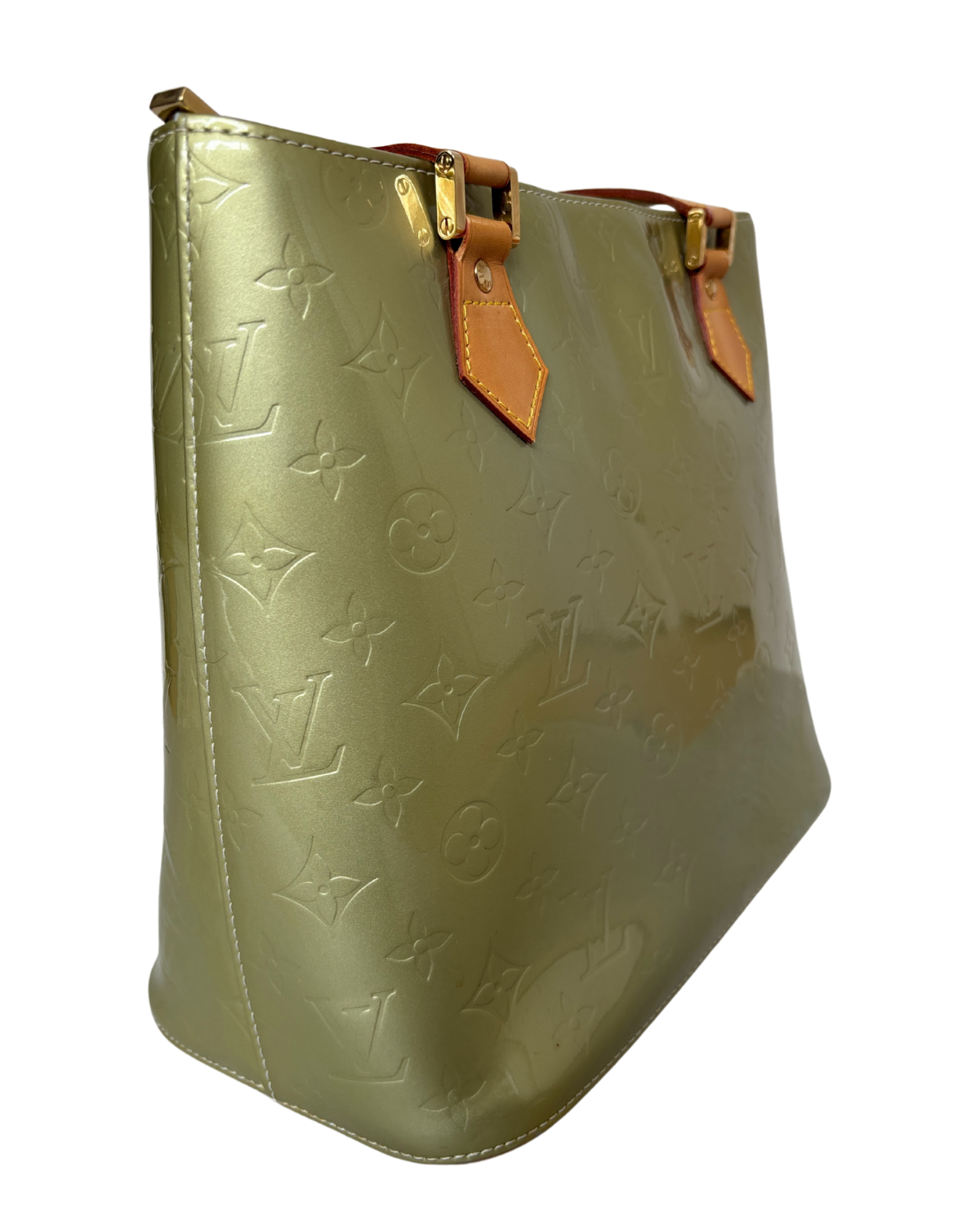 Louis Vuitton Light Green Vernis Houston Handbag