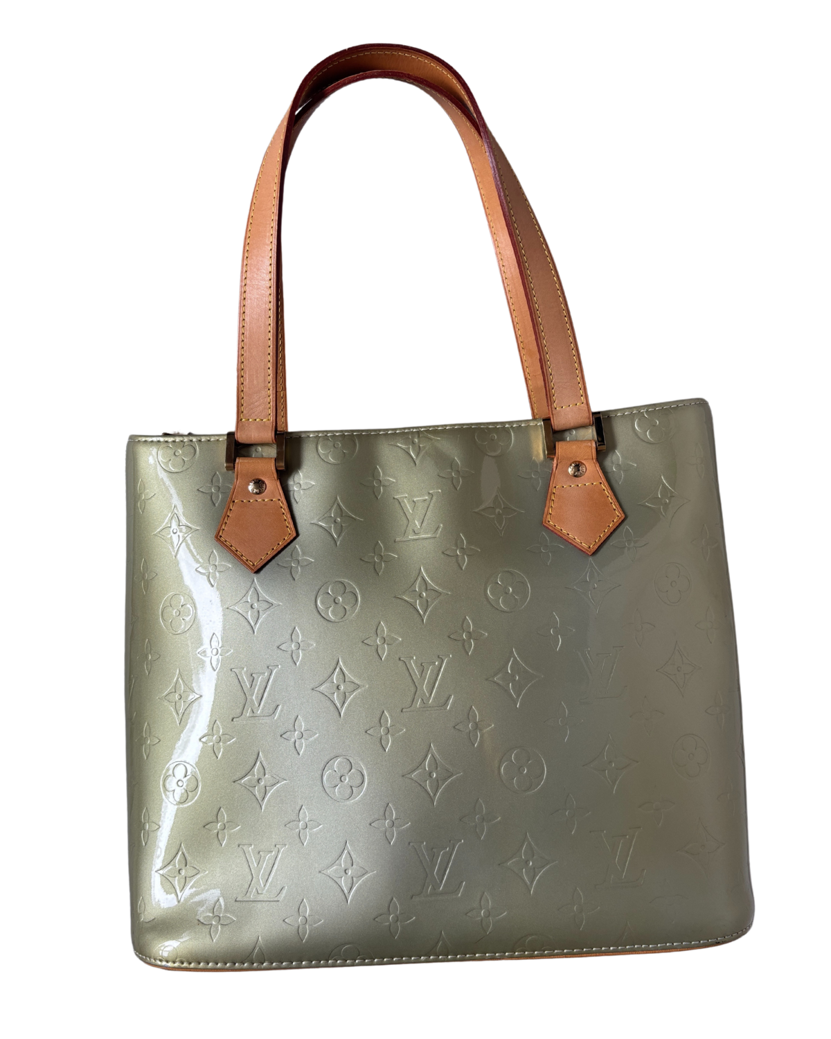 Louis Vuitton Light Green Vernis Houston Handbag
