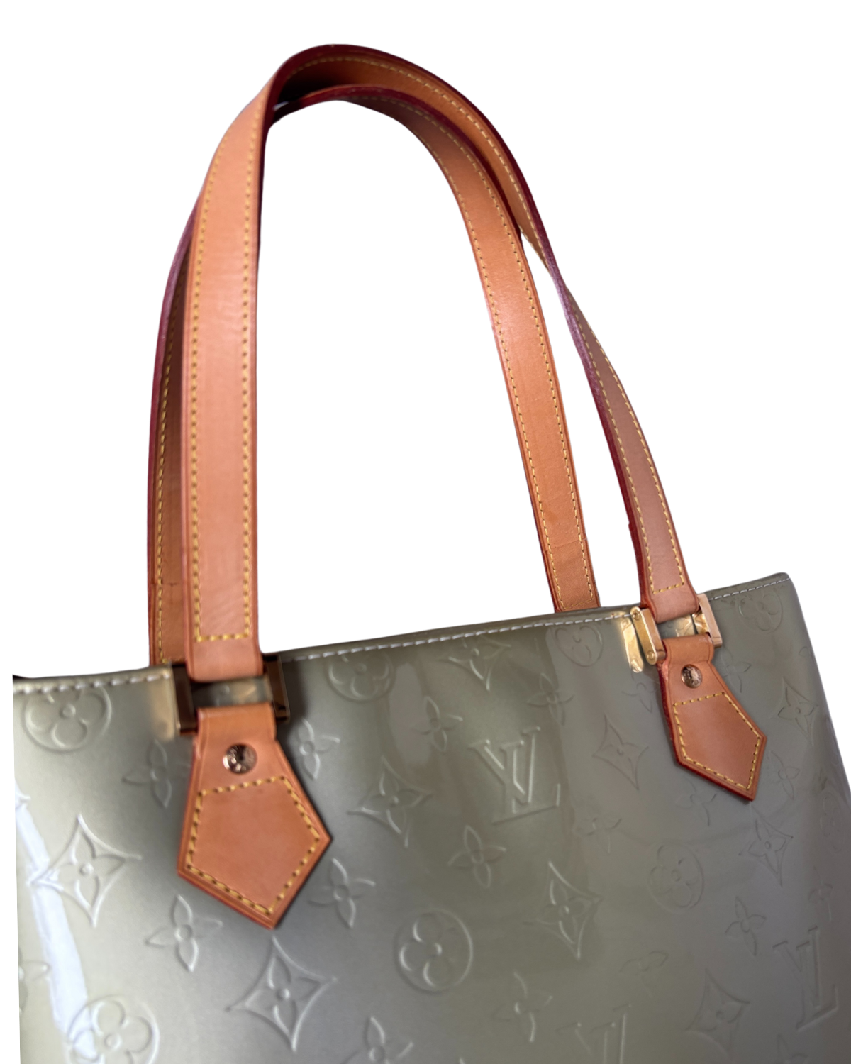 Louis Vuitton Light Green Vernis Houston Handbag