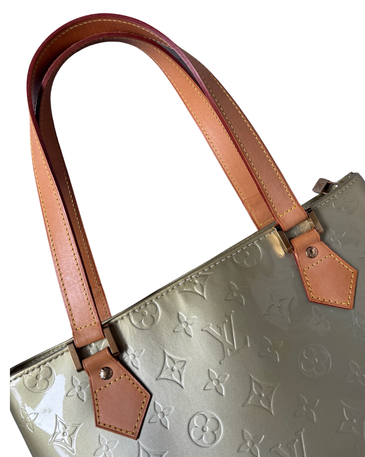 Louis Vuitton Light Green Vernis Houston Handbag