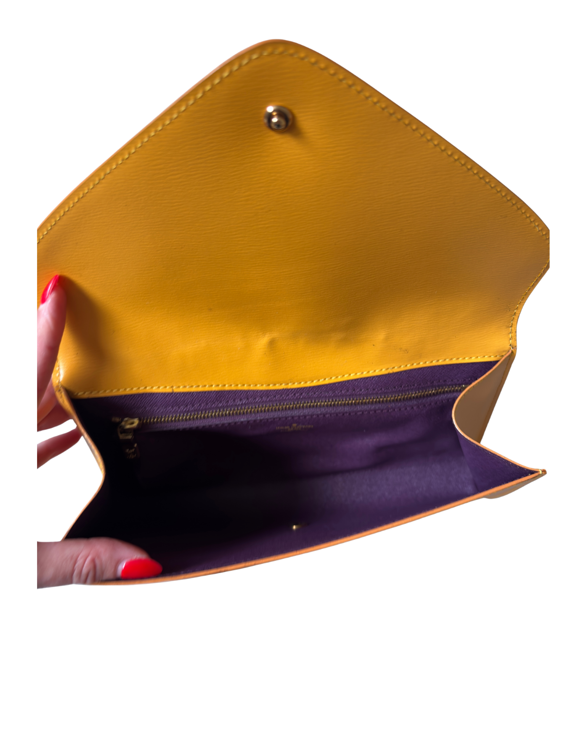 Louis Vuitton Art Déco Yellow Epi GM Clutch