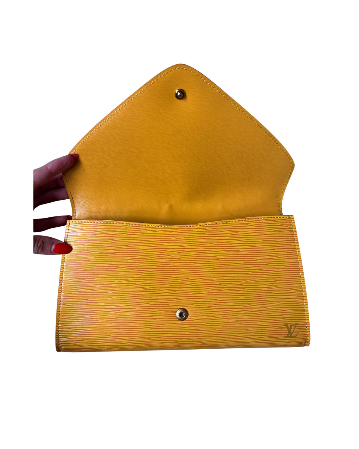 Louis Vuitton Art Déco Yellow Epi GM Clutch
