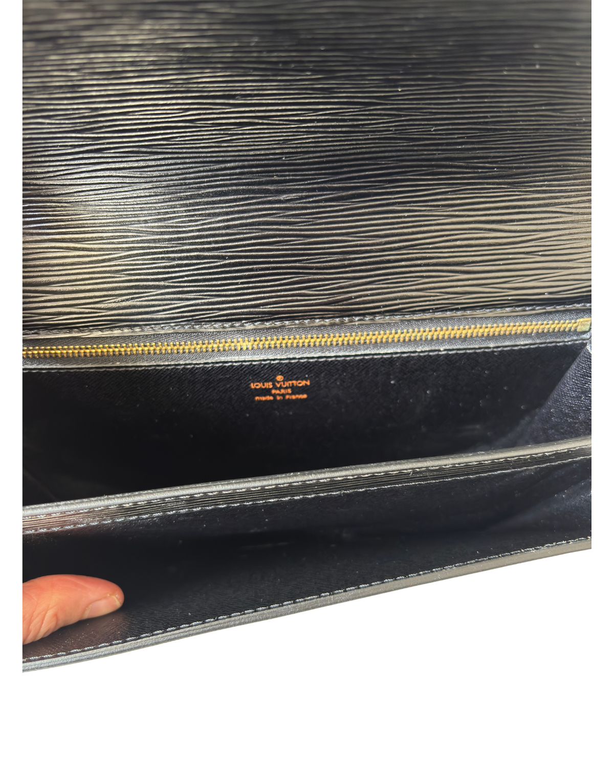 Louis Vuitton Black Epi Sellier Dragonne Clutch