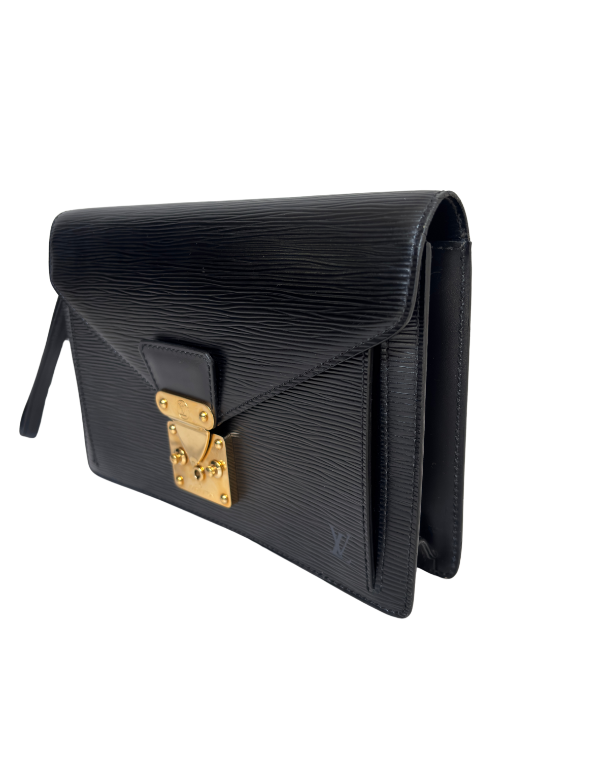 Louis Vuitton Black Epi Sellier Dragonne Clutch