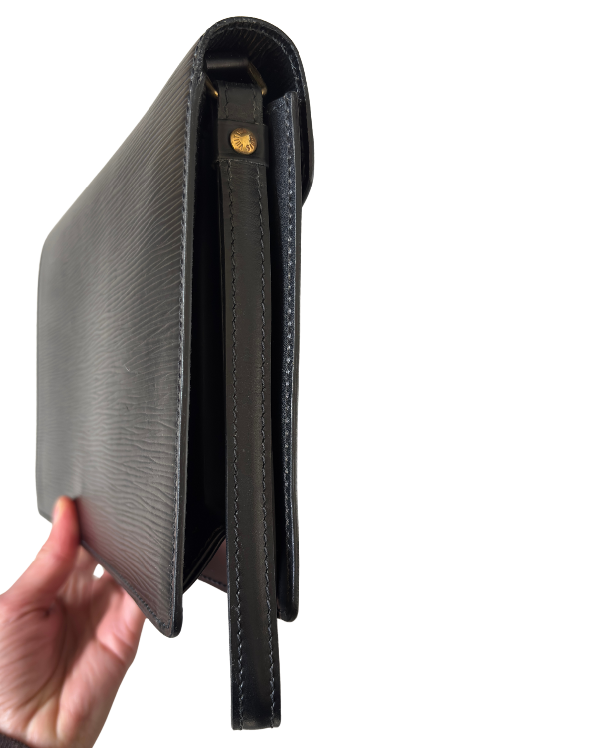 Louis Vuitton Black Epi Sellier Dragonne Clutch