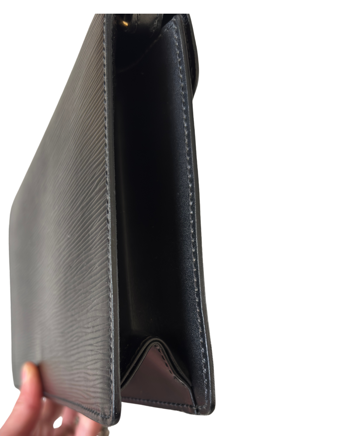 Louis Vuitton Black Epi Sellier Dragonne Clutch