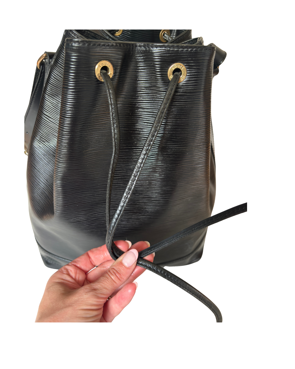 Louis Vuitton Black Epi Leather Noé Bucket Bag (1992)