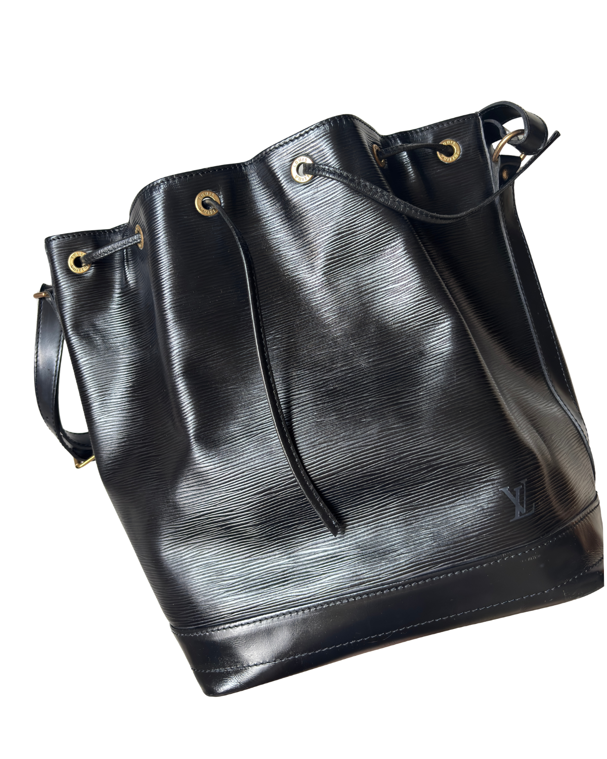 Louis Vuitton Black Epi Leather Noé Bucket Bag (1992)