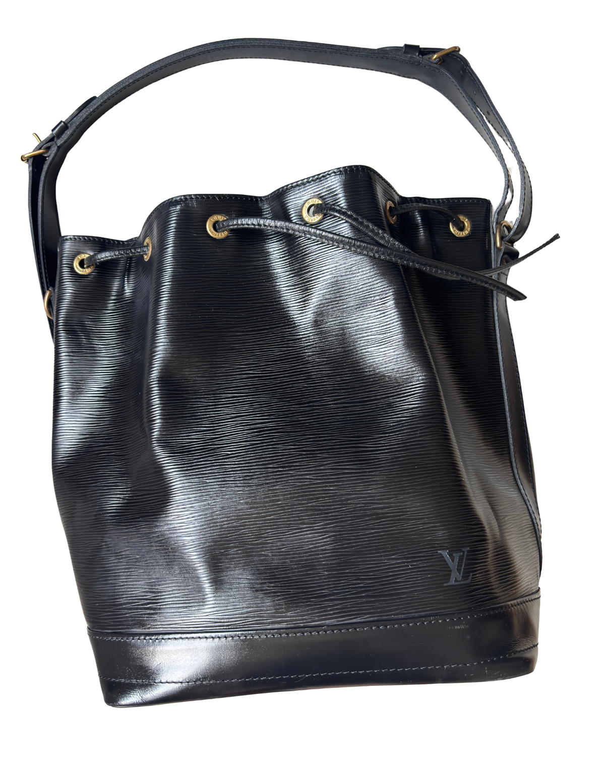 Louis Vuitton Black Epi Leather Noé Bucket Bag (1992)