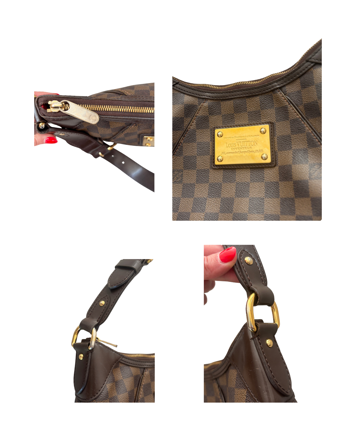 Louis Vuitton Damier Ebene Thames PM Shoulder Bag (2008)