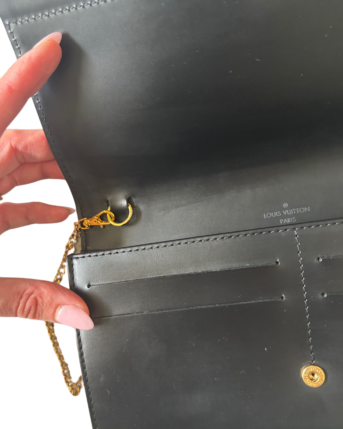 Louis Vuitton Honfleur Clutch in Black Epi Leather