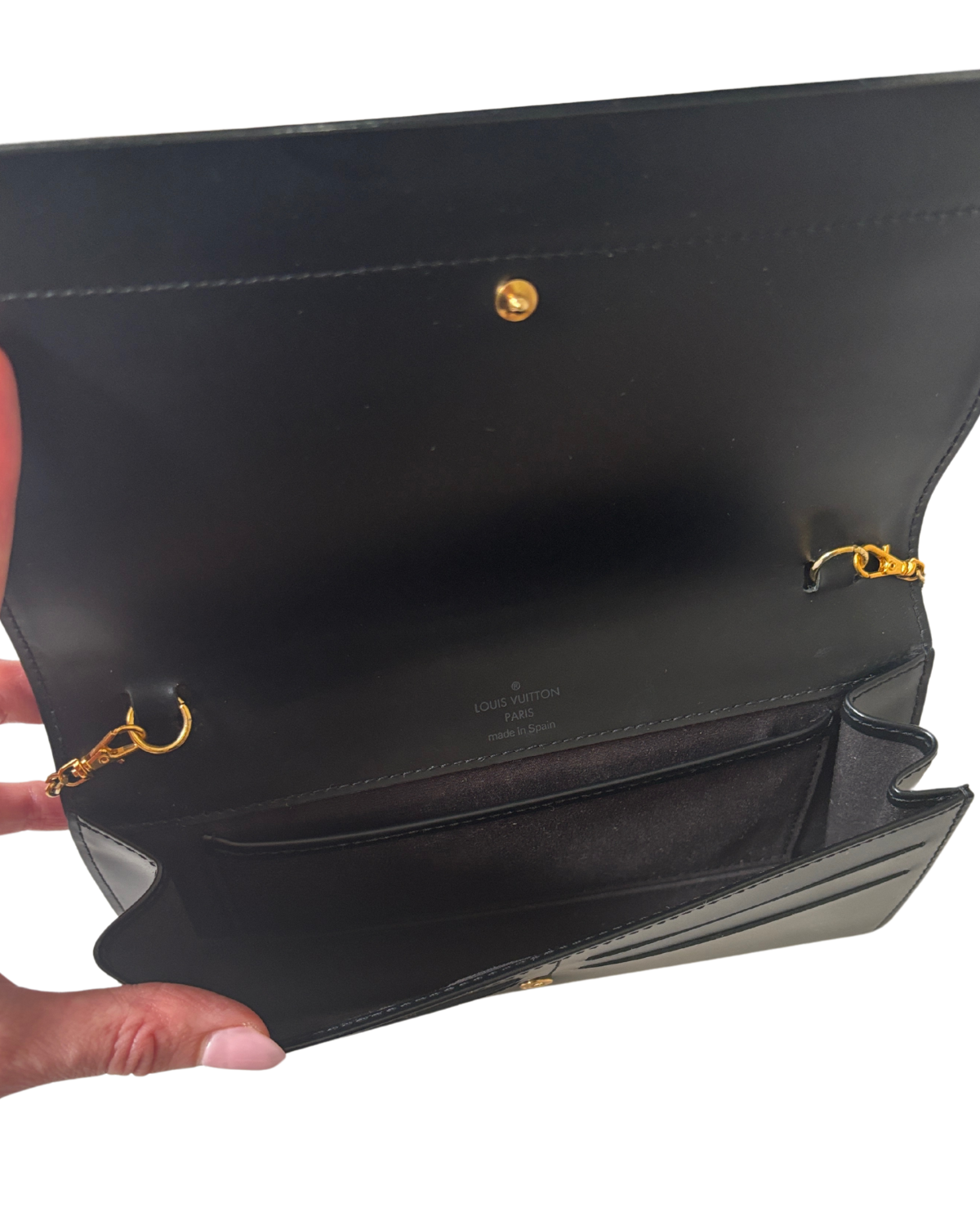 Louis Vuitton Honfleur Clutch in Black Epi Leather