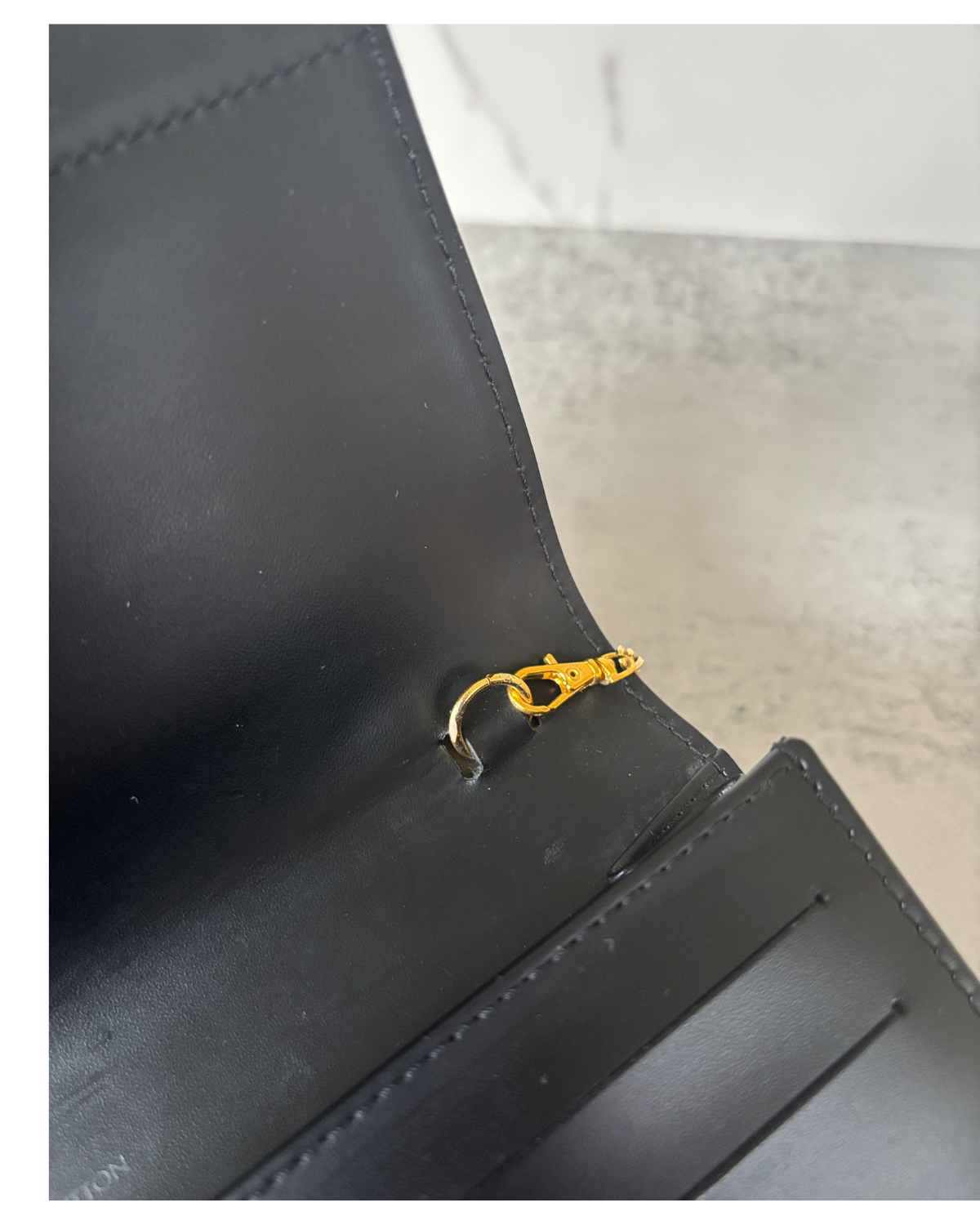 Louis Vuitton Honfleur Clutch in Black Epi Leather