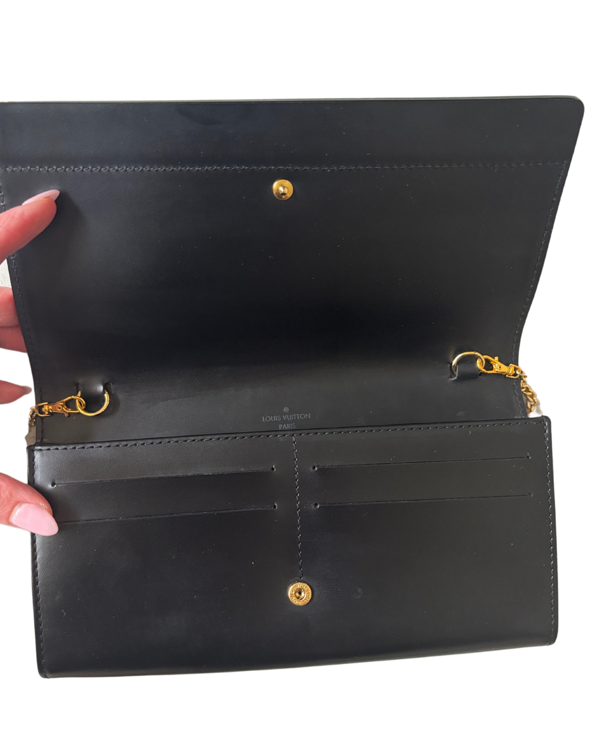 Louis Vuitton Honfleur Clutch in Black Epi Leather