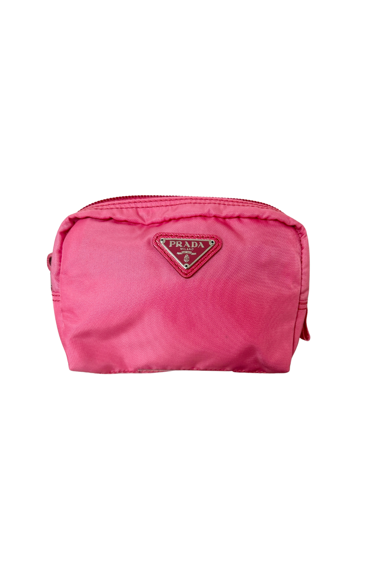 PRADA Pink Nylon Peonia Pouch