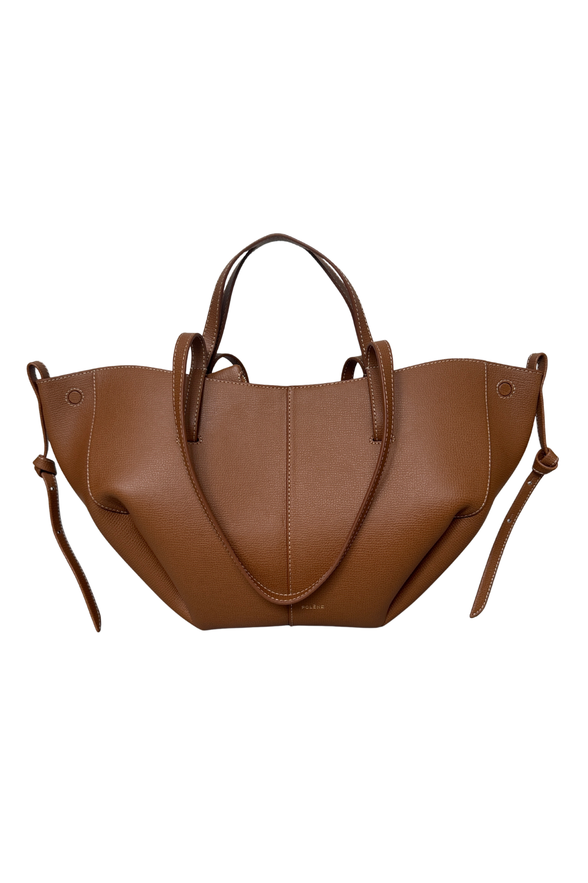 Polène Cyme Mini Textured Camel Tote