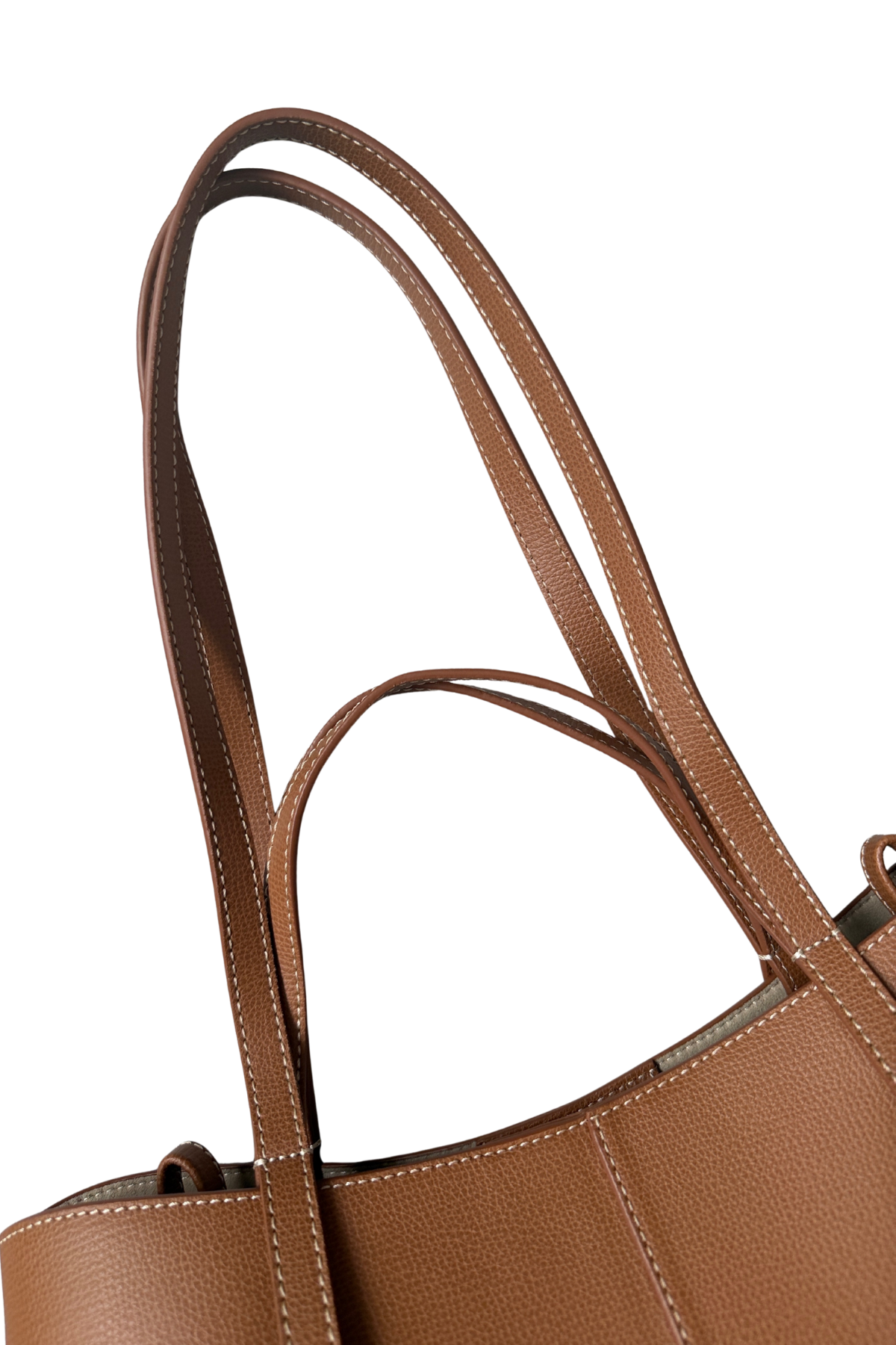 Polène Cyme Mini Textured Camel Tote