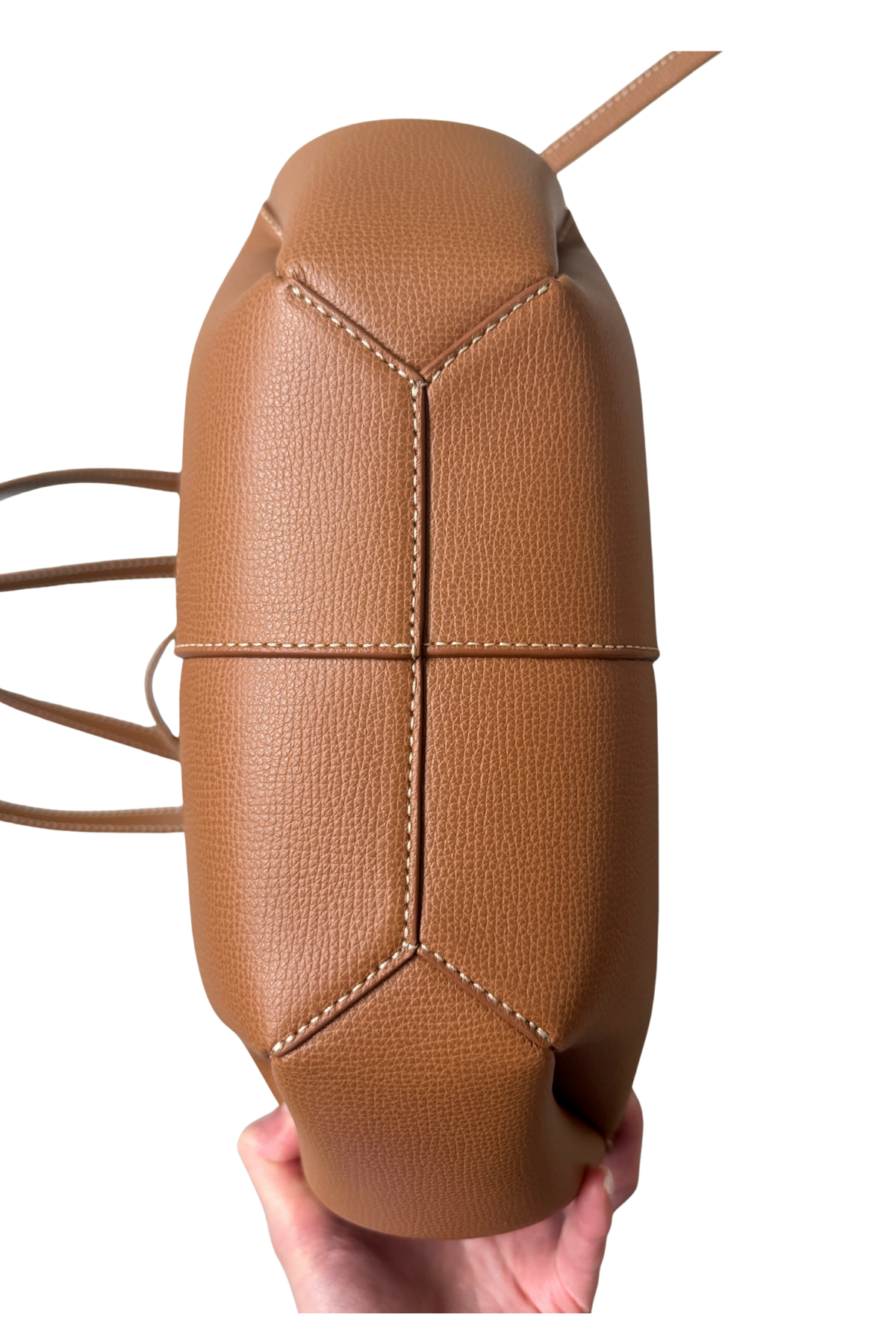 Polène Cyme Mini Textured Camel Tote
