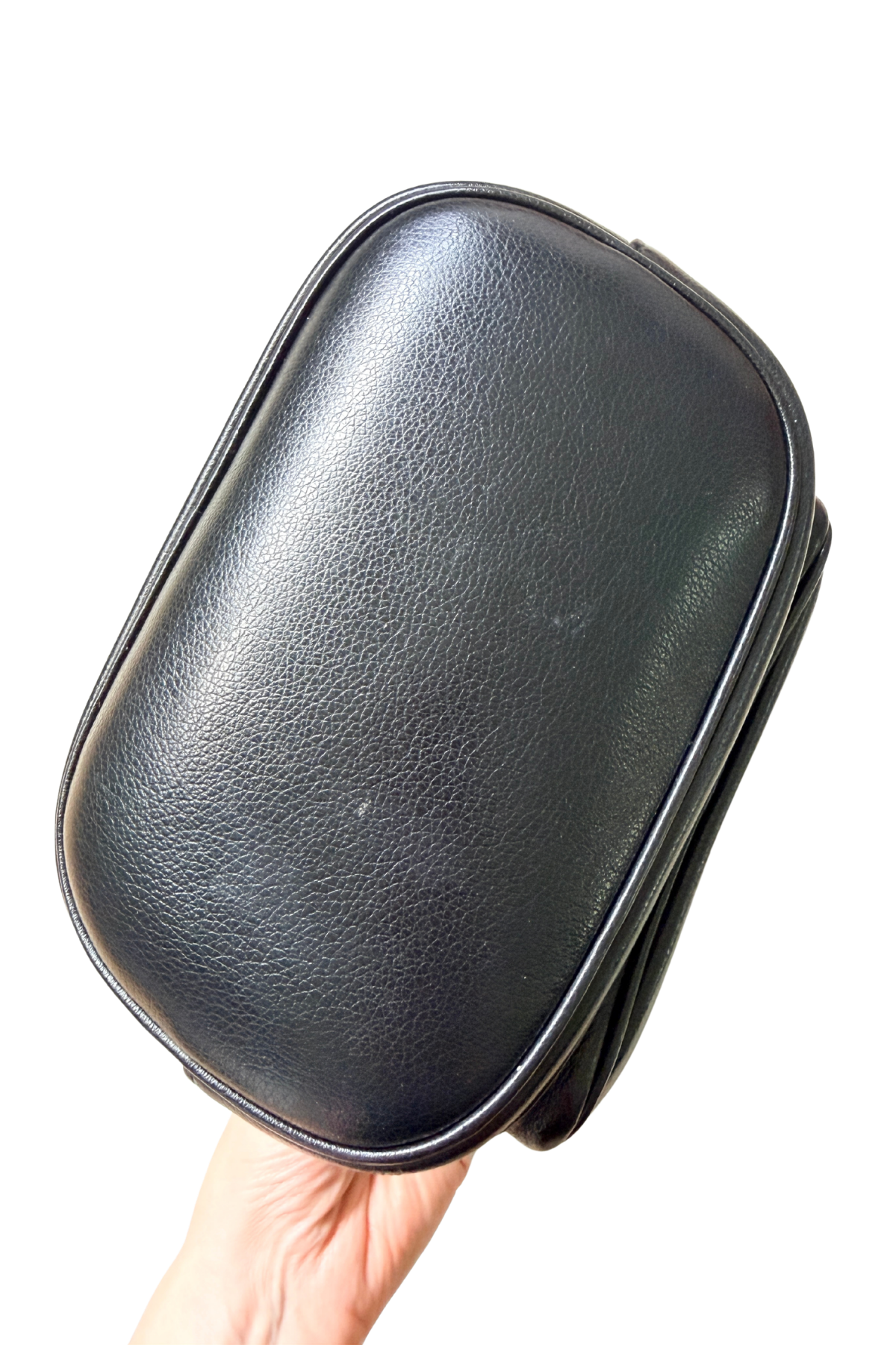 Prada Glace Calf Logo Embossed Bucket Bag