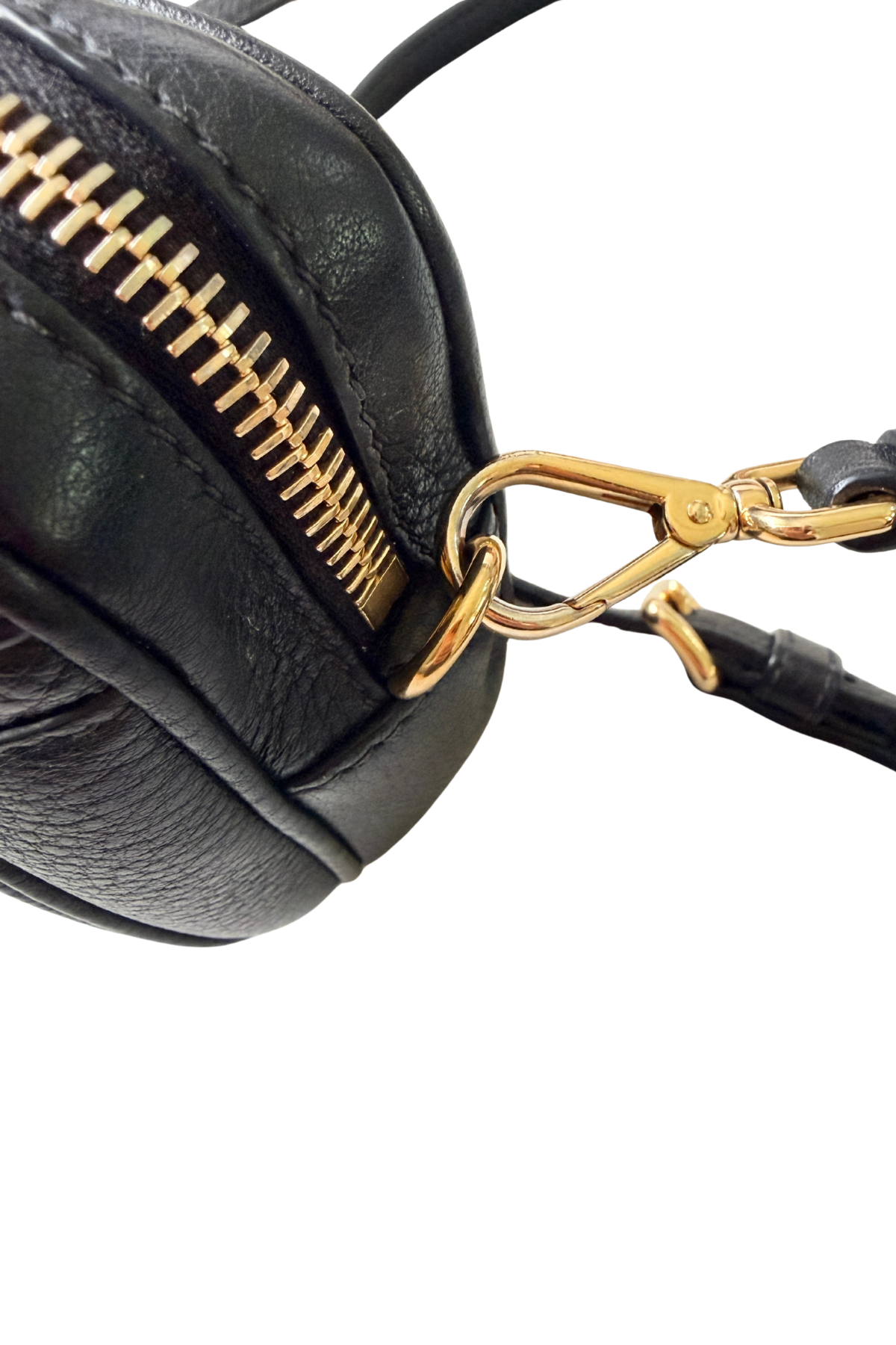 Prada Vitello Daino Black Leather Convertible Belt / Crossbody Bag